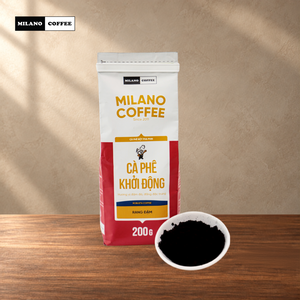 กาแฟโรบัสต้าเวียดนามบด 200 กรัม มิลาโน โคอิ ตง ดัก ลัก คั่วเข้ม รสชาติเข้มข้น ขมจัด รับผลิตแบบ OEM แบรนด์ส่วนตัว - Product Image 2