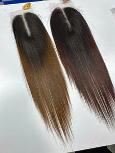 Perruque Lace Front de Cheveux Humains Naturels Vierges, Couleur Ombre Noire, Dentelle Frontale, Fermeture 2x6, 13x4, 13x6 - Product Image 2