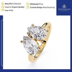 Made in India Hot Selling Customizable Handcrafted 925 Sterling <b>Silver</b> <b>Solitaire</b> Diamond <b>Rings</b> with VVS Clarity at Bulk Price - Product Image 3