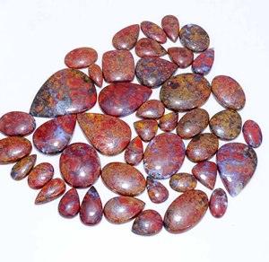 Vente en gros de cabochons en agate naturelle du Rajasthan, qualité quartz, pierres précieuses en vrac avec coupe coussin polie pour la fabrication de bijoux - Product Image 2