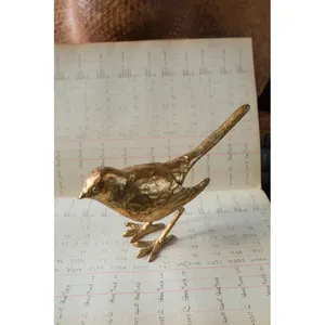 Handmade Brass Bird Sculpture <b>Figure</b> Traditional Animal Decor for Tabletop Living Room Display - Product Image 3