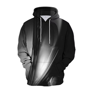 Men's Hooded Sweatshirt Gradient Color Print Regular Fit Polyester Casual Autumn Wear - Product Image 1