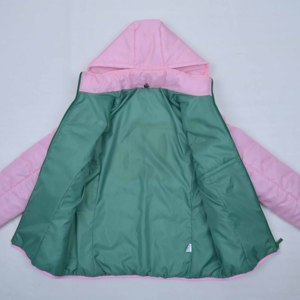 Premium Quality Custom Manufacture <b>Jacket</b> Women's Winter Hooded Full Sleeve Zipper Front Embroidered Logo Green <b>Pink</b> Outerwear - Product Image 3