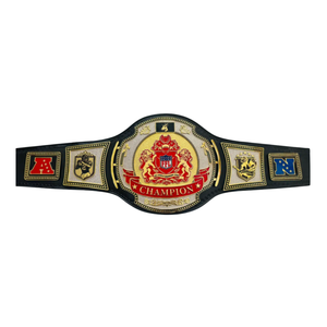 Ceinture de championnat de la ligue de football fantastique FFL - Ceinture de sport noire personnalisable avec détails dorés - Trophée de collection haut de gamme - Product Image 1