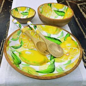 Tazón de ensalada de madera genuina de calidad, con forma redonda y pulido natural, a la venta por faizacraft - Product Image 1