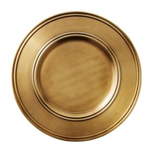 Plato de Presentación Metálico Más Vendido, Color Oro Antiguo, Hecho a Mano, Apto para Alimentos, Platos para Servir Comida en Bodas y Fiestas - Product Image 1
