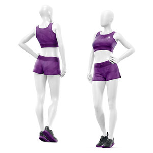 Conjunto Deportivo de 2 Piezas para Mujer, Top Deportivo y Pantalones Cortos, Ropa Deportiva para Yoga, Gimnasio, Ejercicio, Secado Rápido, Venta al Por Mayor Personalizada - Product Image 4