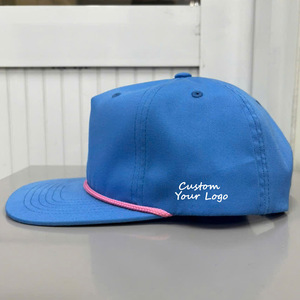 Wholesales ODM Custom Logo Rope Snapback <b>Caps</b> Indonesia Hat Factory Woven Tag Gorras For Men <b>Women</b> Outdoor Activity Multi Color - Product Image 2