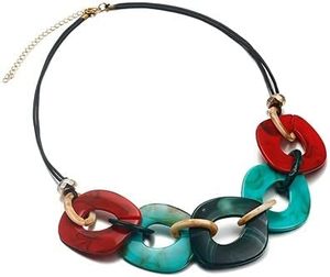 Fashion Jewelry Resin Necklace Hot Selling From India Handmade Necklace for Women and Girls Attractive Color - Product Image 2