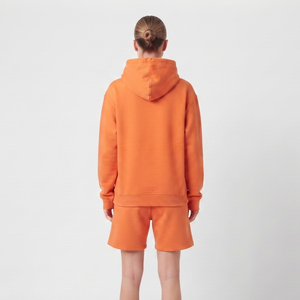Ensemble pull à capuche ample et short en molleton polyester/coton pour femme, taille élastique, idéal pour l'hiver - Product Image 2