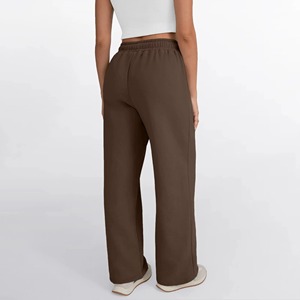 Pantalon large gris à imprimé léopard pour femme, taille haute élastique, décontracté, style streetwear, coupe ample, jogger personnalisable - Product Image 5