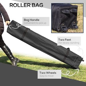 8FT X 8FT Pop up <b>Canopy</b> <b>Tent</b> Adjustable Height Foldable Gazebo with Carry Bag Wheels 4 Leg Weight Bags Gardening Accessory - Product Image 4