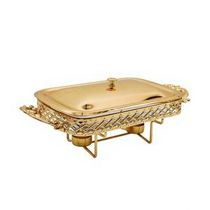 Modern Luxury Gold Design Stainless Steel <b>Chafing</b> <b>Dishes</b> Customized Wholesale Hotel Restaurant Catering TCA Brand TCACD70 Model - Product Image 1