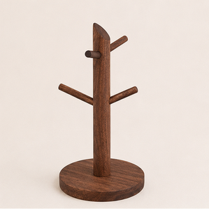 Soporte de Madera Rústico para Tazas, Estilo Granja, Moderno, Ahorra Espacio, Accesorios para Cafetería, Exhibidor Multifuncional para Joyería y Tazas de Té - Product Image 6