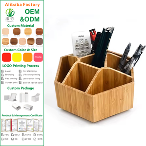 Legend High Quality Simple <b>Desk</b> Wooden Pencil Holder Trays <b>Rustic</b> Wood Bamboo Pen Holders for <b>Office</b> <b>Desk</b> Top Organizer - Product Image 6