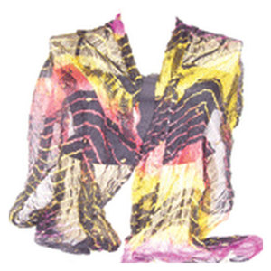Pañuelo de Chifón Tie-Dye de Alta Calidad, Multifuncional, Estilo Étnico Largo en Varios Colores Vibrantes, Impreso a Mano con Serigrafía - Product Image 2