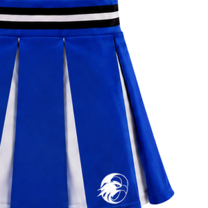 Jupe plissée bleu roi pour femmes, taille haute, uniforme d'équipe athlétique, performance de danse, entraînement, compétition - Product Image 3