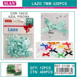 Fiocco in Nastro Ilan Lazo 7mm Blu Lago per Decorazioni Artigianali - Product Image 3