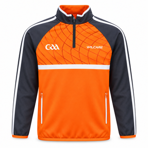 เสื้อแจ็คเก็ตฝึกซ้อม GAA Wilcare สีน้ำเงินขาว แบบซิป ¼  แห้งเร็ว ผลิตจากโพลีเอสเตอร์ เหมาะสำหรับเล่นกีฬาในฤดูใบไม้ผลิ - Product Image 5
