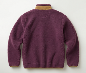 Chaqueta de Forro Polar Morado para Hombre, Cierre de Cremallera, Cuello Alto, Ropa Casual de Invierno, Corte Regular, Forro de Sherpa, Resistente al Viento, Abrigo Grueso y Cálido - Product Image 2