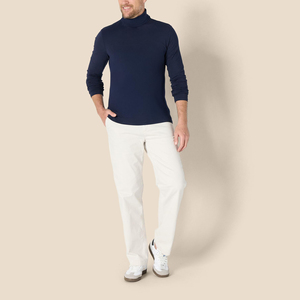 Wholesale <b>Mens</b> <b>Turtle</b> High <b>Neck</b> Long Sleeve Shirt Casual Solid Color Ribbed Knit Undershirt For Daily Wear Comfortable For <b>Men</b> - Product Image 6