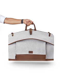 Sac de Voyage Pliable en Cuir et Toile de Haute Qualité pour Vêtements, Housse de Transport Robuste à Fermeture Éclair pour Hommes LCGB-0002 - Product Image 3