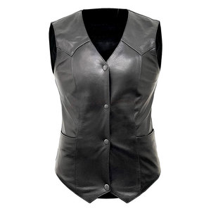 Chaleco de Cuero para Mujer, Diseño Personalizado, Color Sólido, Tejido de Alta Calidad, Transpirable, Estilo Urbano, Gran Venta, Precio Razonable - Product Image 1