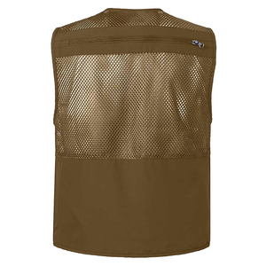 Gilet de pêche en maille pour hommes adultes, gilet d'été léger à quatre poches avec fermeture éclair, sans manches, pour l'extérieur - Product Image 2
