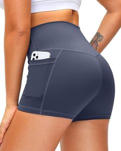 Shorts de yoga personnalisés pour femmes, taille haute, sans coutures, respirants, extensibles, pour le fitness, le cyclisme, la gym, l'entraînement, la course et les activités sportives professionnelles - Product Image 3