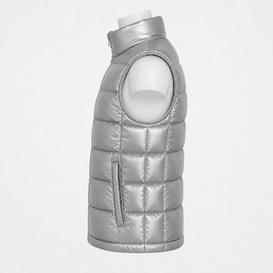 Mens 2026 Shiny Bubble <b>Puffer</b> <b>Vest</b> Custom Logo Waterproof Sleeveless Winter Jacket Breathable Lightweight OEM <b>Puffer</b> <b>Vest</b> - Product Image 2