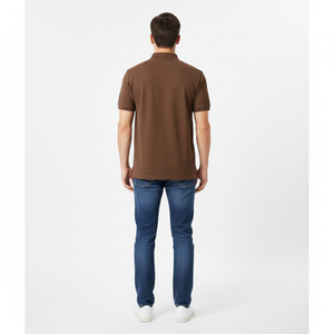 T-shirt de golf pour homme, personnalisé, en gros, avec logo brodé ou imprimé, manches courtes, décontracté, tricoté, 100% coton, noir uni, coupe ajustée, vierge - Product Image 2