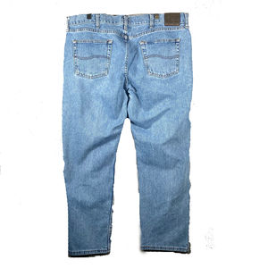 Pantalones Vaqueros para Hombre con Bolsillo Trasero Bordado, Diseño Elegante, Corte Regular, Tela de Alta Calidad, Estilo Recto, Desgastado, Cintura Alta - Product Image 1