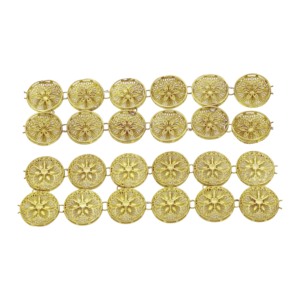 Cinturón de Cadena Dorado de Latón Grabado con Adornos, Chapado en Oro de 14K, 18K, 24K, con Monedas Árabes del Medio Oriente, Joyería al por Mayor - Product Image 4