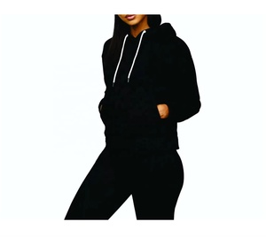 2025 Custom Logo Tracksuit Manufacturer Workout Women's Pullover Sports Sets Long Sleeve Custom Sweatshirt for Women - Product Image 1