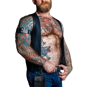 Soutien-gorge de sport pour homme avec étui pour téléphone, ajustement maximal, en fausse fourrure, dentelle sexy, respirant, écologique, accessoire de club - Product Image 5