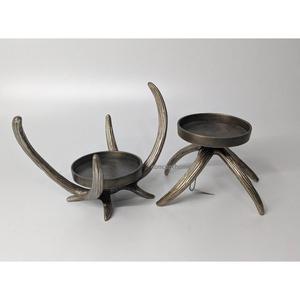 Porte-bougie en aluminium personnalisé, moderne, fait main, en métal argenté, pour la décoration de la maison et du jardin - Product Image 3