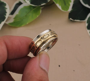 Anillo de Plata de Ley 925 con Diseño de Huella de Bebé, Regalo para Mamás Primerizas, Joyería para la Maternidad, Venta al Por Mayor - Product Image 5