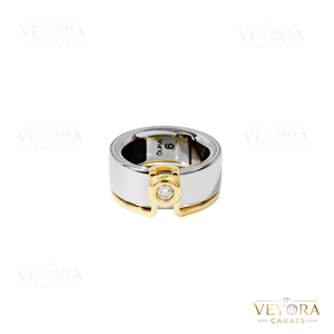 Bague minimaliste en moissanite sertie clos, en argent sterling 925, style Oura, bague intelligente, alliance, bijou de tous les jours - Product Image 3