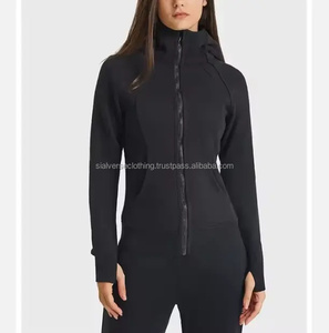 Venta caliente Deportes de invierno para mujer Sudaderas con capucha Calidad Lavado con ácido Tendencia Diseño de cuello con capucha Cremallera bordada en 3D - Product Image 6