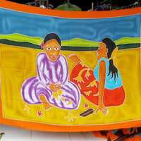 Pareos Hawaianos de una Pieza Pintados a Mano, 100% Viscosa/Poliéster de Alta Calidad, Personalizados, al por Mayor, Ecológicos, Resistentes al Viento