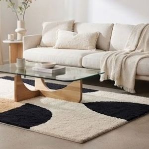 Hot Selling Modern Geometric Area <b>Rug</b> Rectangle Plush Wool Acrylic Tufted <b>Thick</b> Pile Rubber Backing Living Room Use - Product Image 3