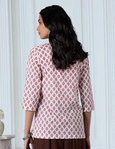 Women Cotton Printed A-Line Long <b>Kurti</b> Ethnic Wear Lightweight Summer Collection - Product Image 3