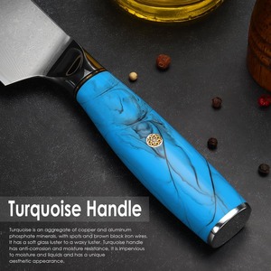 Custom Handmade UMAR FAROOQ Damascus Steel Chef <b>Knife</b> 8 Inch 67-Layer Professional <b>Sharp</b> Ambidextrous Modern Resin Handle 3.0mm - Product Image 5
