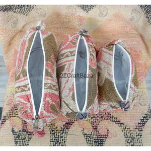 Custom Made Casual Handmade Quilted Silk Screen Printed Kantha <b>Pouch</b> Set Artisan Cotton Travel Cosmetic Organizer Mixed Colors - Product Image 5