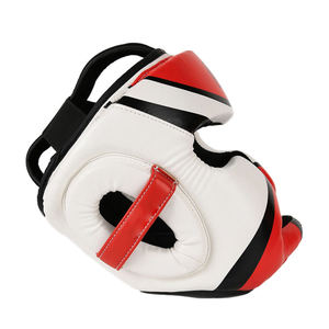 Nouveau design, vente en gros OEM, casque de boxe en PU, protège-tête intégral, protection de la tête, protège-tête de Taekwondo blanc - Product Image 2