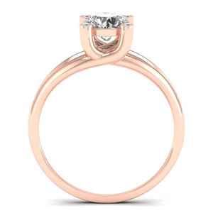 Bague de fiançailles solitaire REYES personnalisée en or massif 14 carats avec diamant certifié IGI, design classique, cadeau de mariage, bijoux pour femmes - Product Image 4
