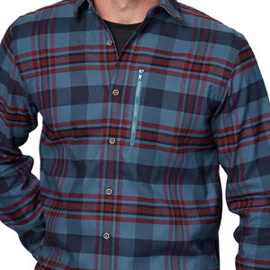 Chemise en flanelle à manches longues pour homme personnalisable, tissu en laine/coton, respirante, légère, décontractée, design à carreaux d'automne, col rabattu - Product Image 4