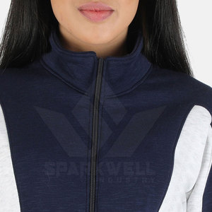 Active Women Winter Solid Tracksuit Long Sleeve Jacket Matching Pants 100% Cotton Eco-Friendly Breathable Fabric Comfortable Fit - Product Image 5