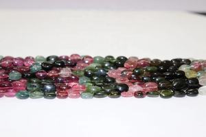100% Natural Arrival Multi Tourmaline Smooth Oval Shape <b>Loose</b> Gemstones Plain <b>Beads</b> for Jewelry Making Craft - Product Image 4