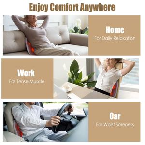 Massaggiatore posteriore Shiatsu senza filo 15min Auto-Off protezione contro il surriscaldamento del corpo relax per la terapia del riscaldamento del collo della vita - Product Image 3